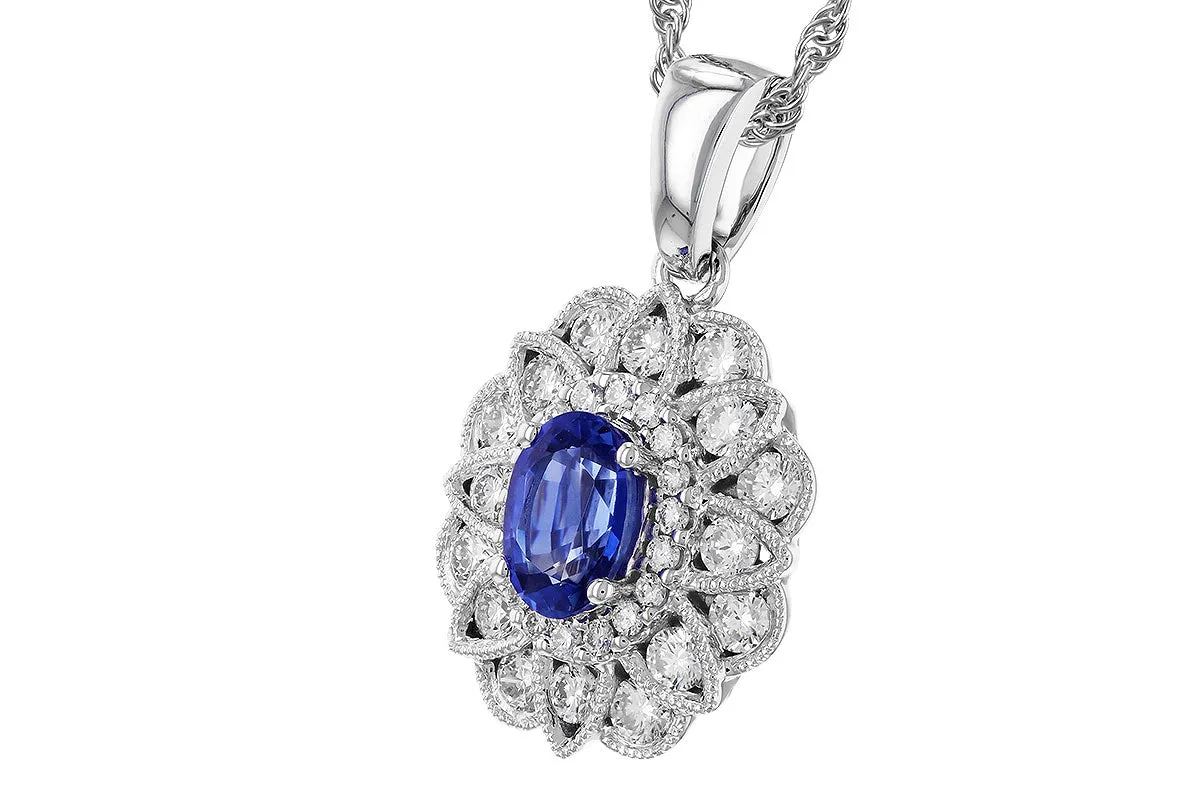 Sapphire and Diamond Pendant