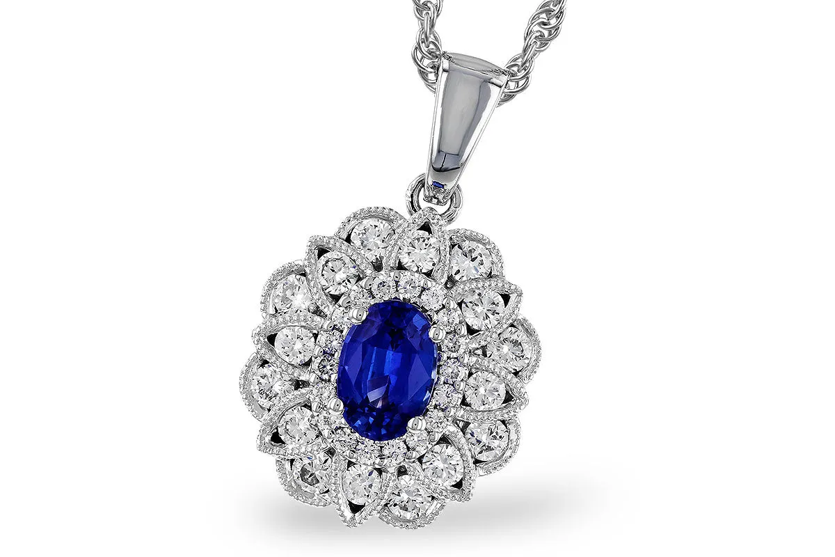 Sapphire and Diamond Pendant