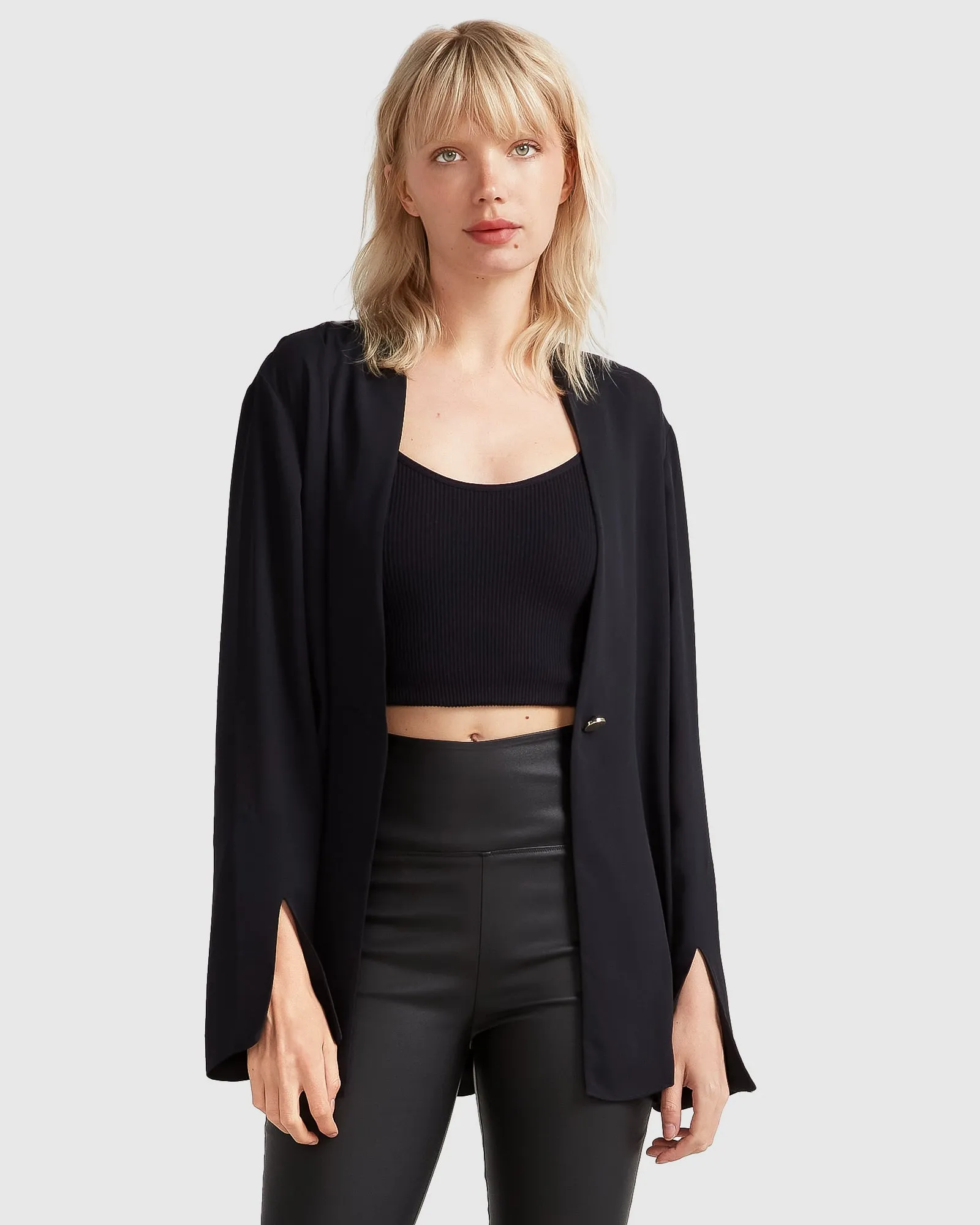 Sheer Genius Lightweight Blazer - Black