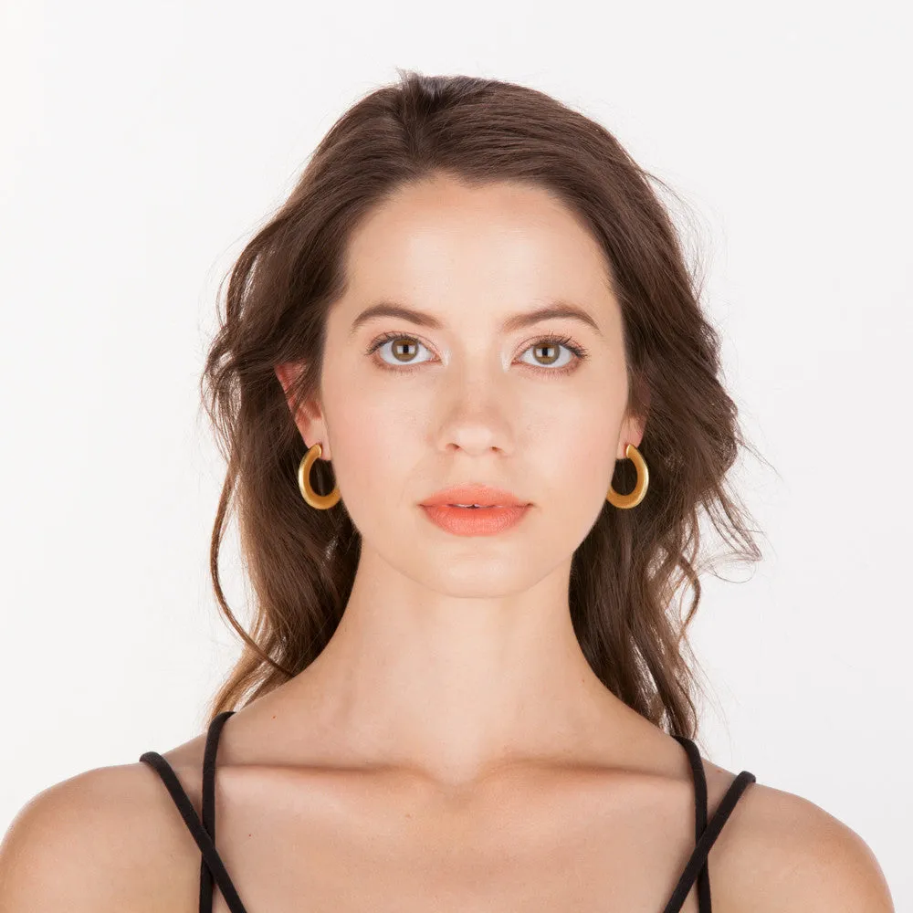 Sheila Fajl Smaller Irene Hoops in Rose Gold