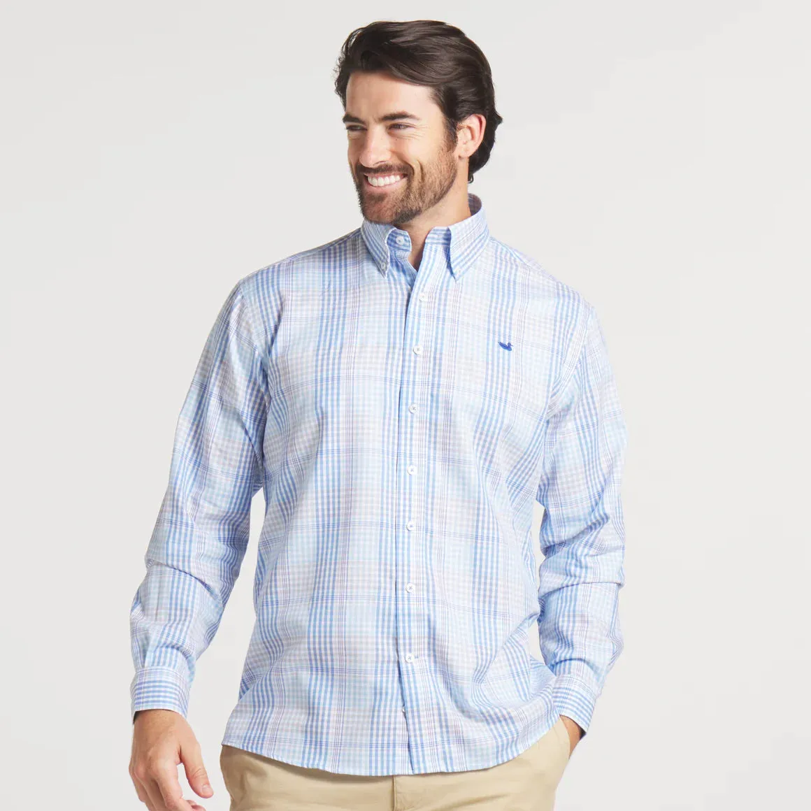 Southern Marsh Edgefield Windowpane Dress Shirt