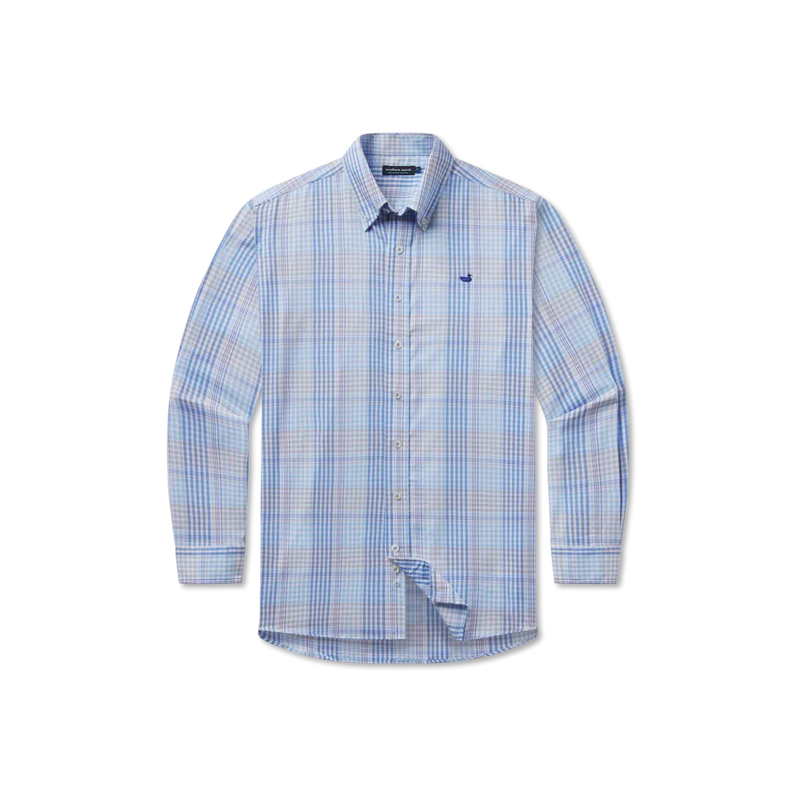 Southern Marsh Edgefield Windowpane Dress Shirt