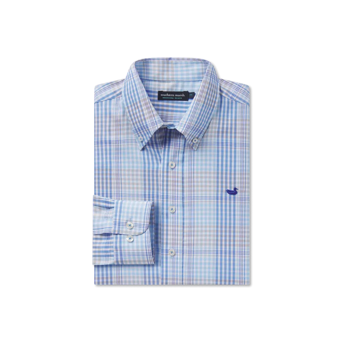 Southern Marsh Edgefield Windowpane Dress Shirt