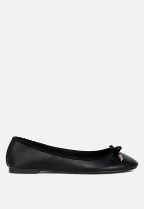 Suzzy Bow Embellished Flat Ballerinas By Ruw