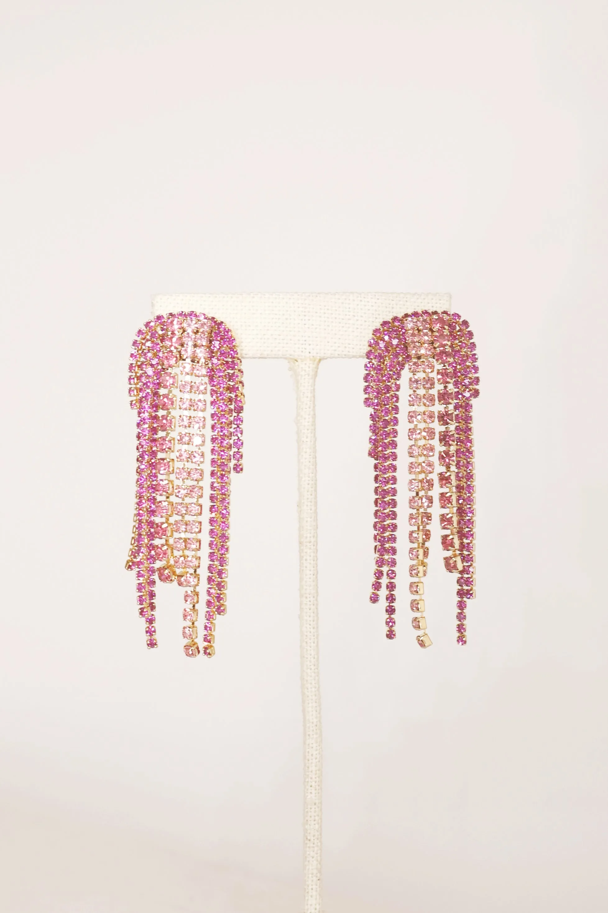 Tiffany Fringe Earrings - Pink