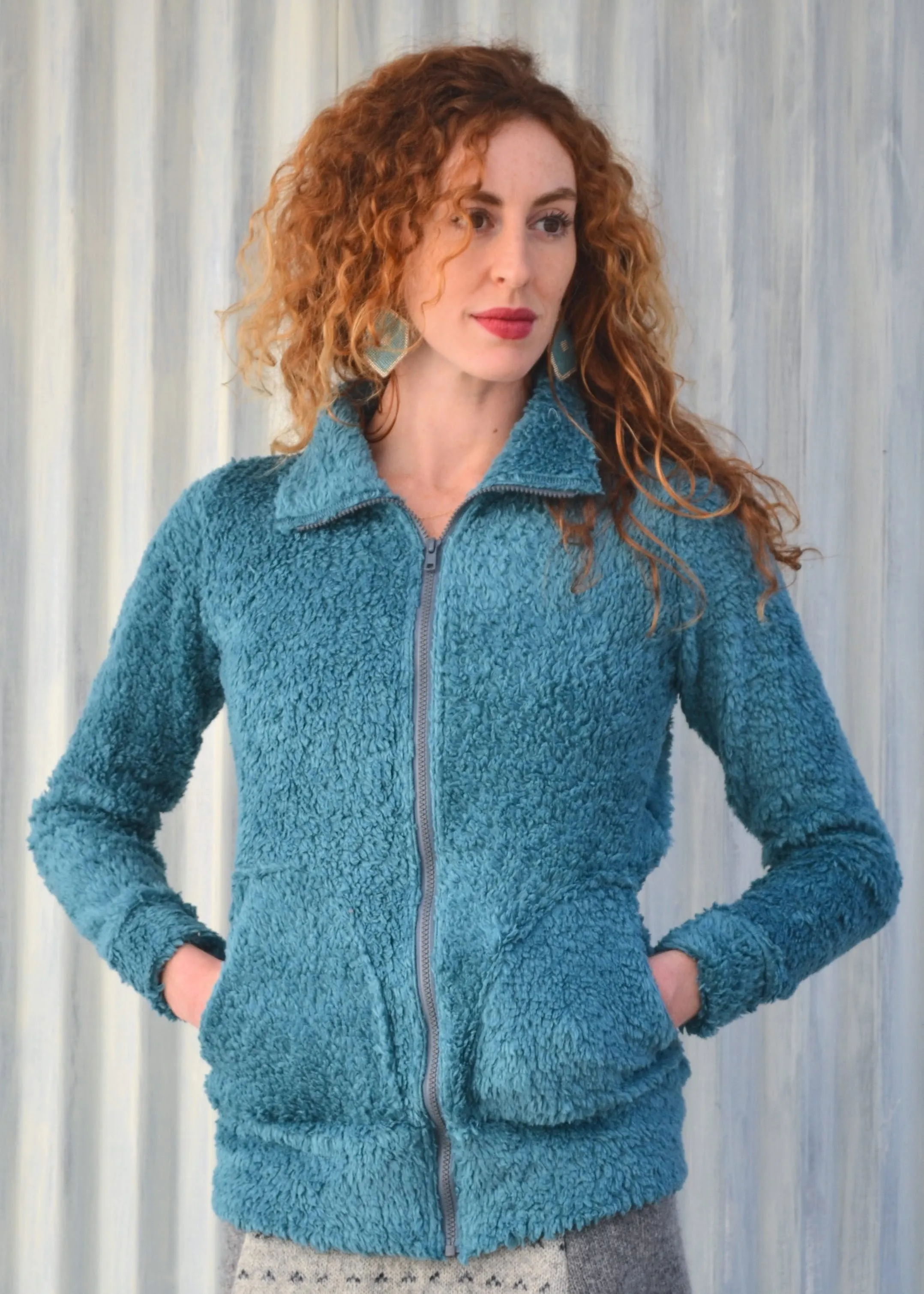 Turquoise Vancouver Zip Coat