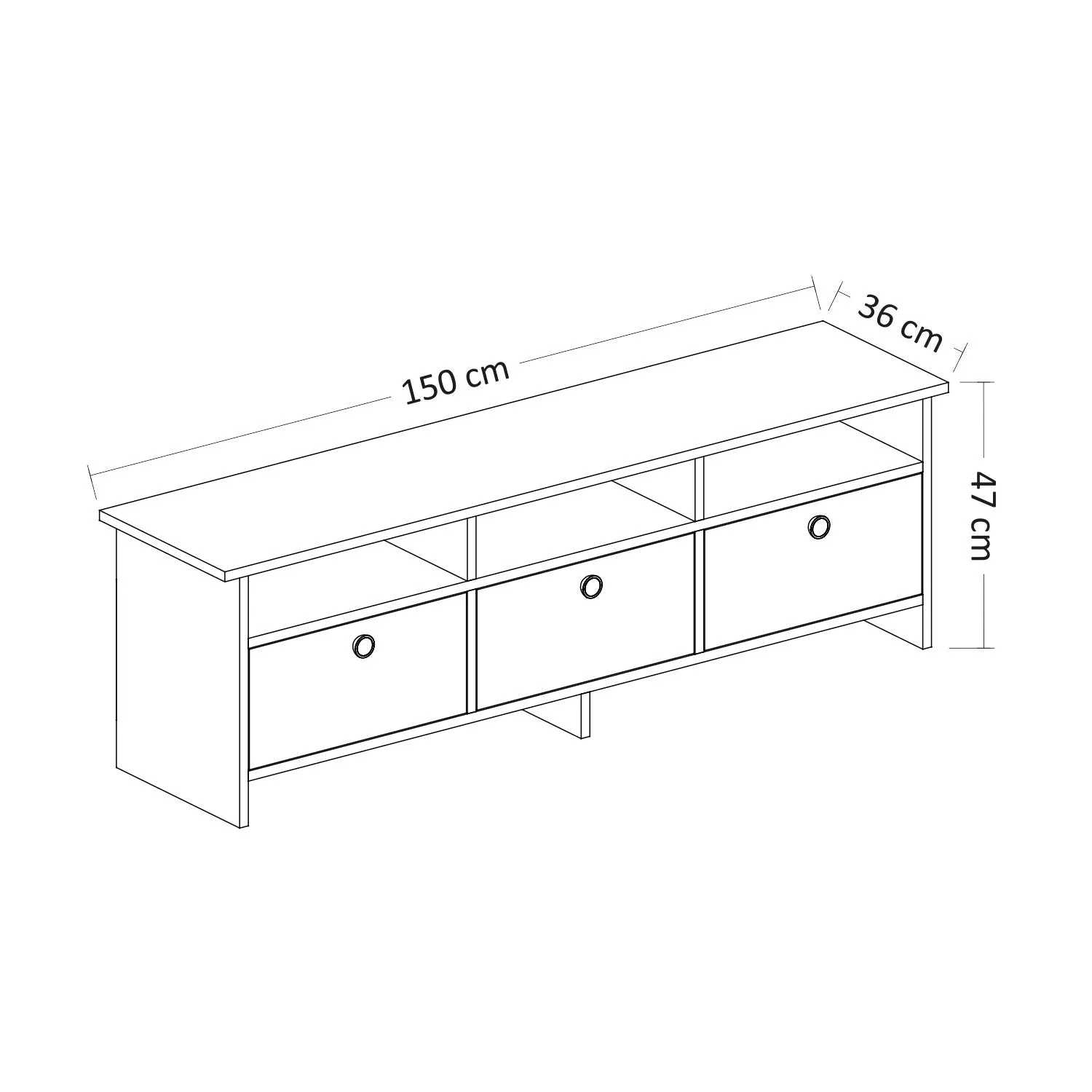 TV Stand Oslo - Anthracite