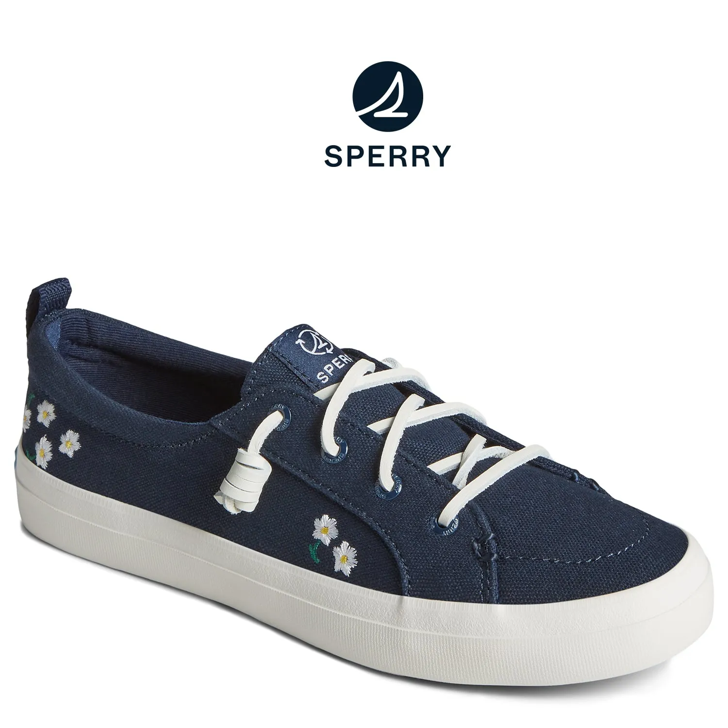 Women's Crest Vibe Floral Sneaker Navy (STS89178)