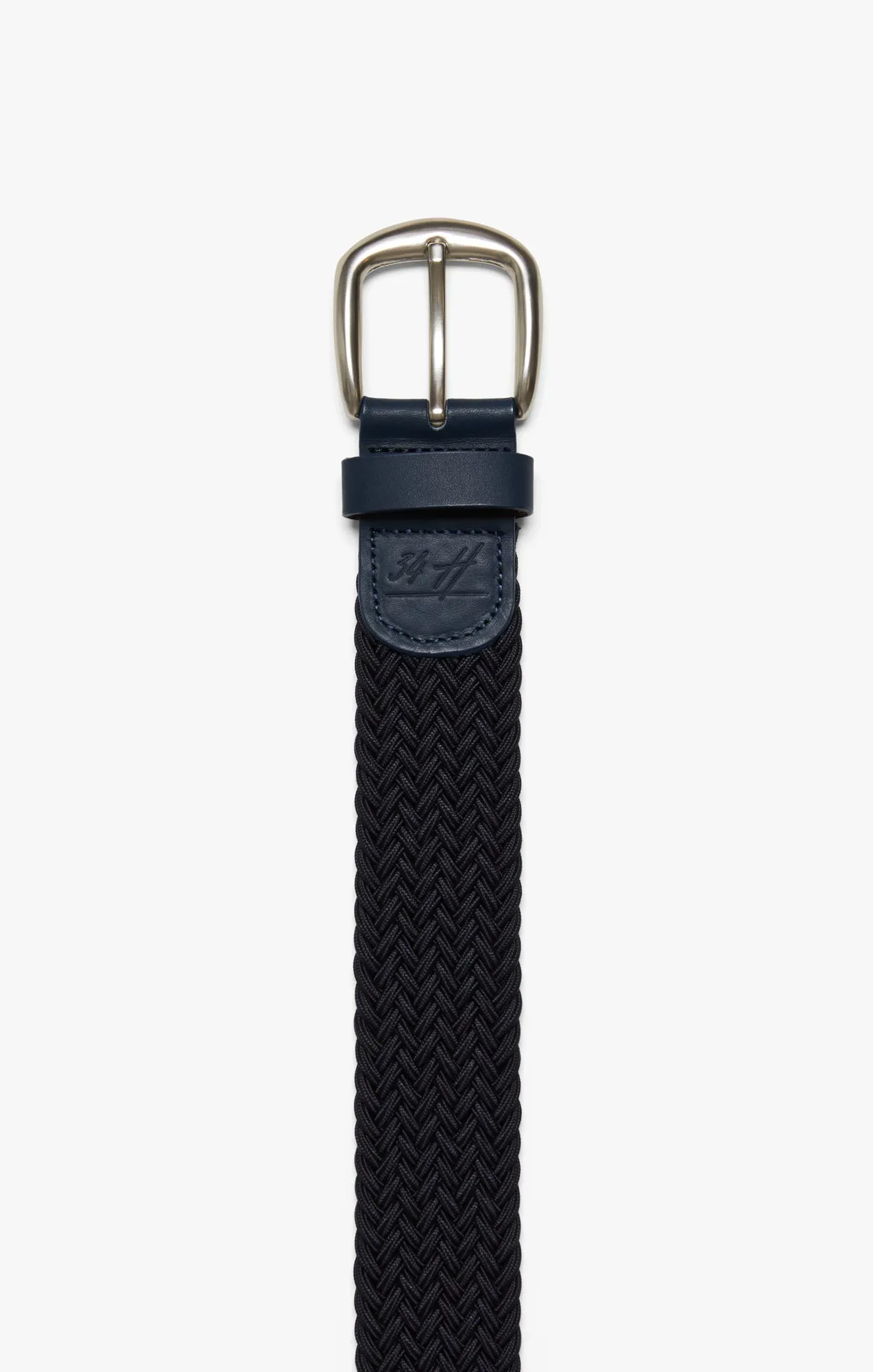 Woven Elastic Belt In Navy Blue