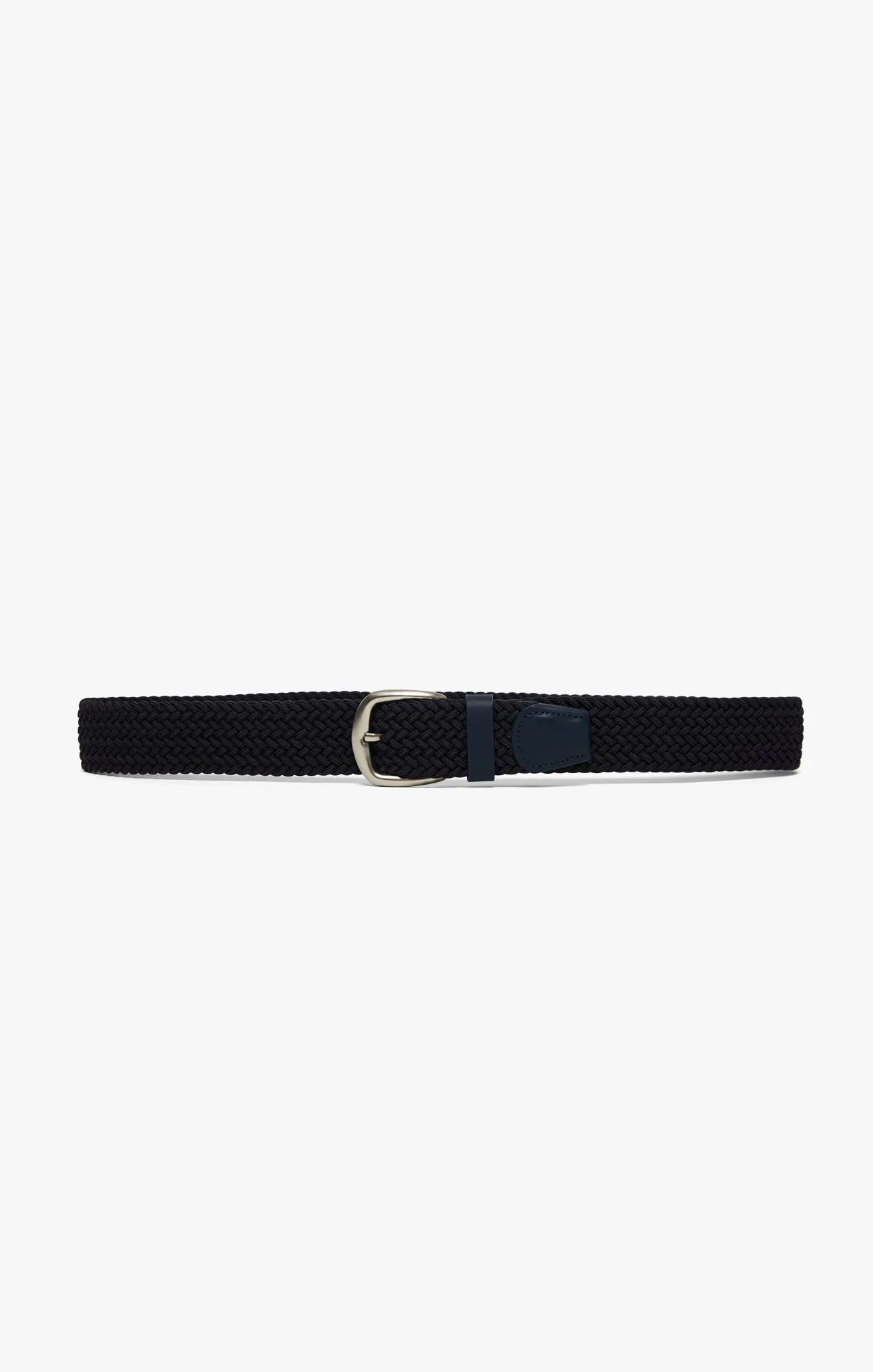 Woven Elastic Belt In Navy Blue